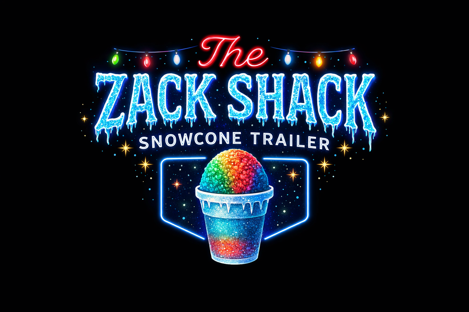 The Zack Shack Snowcone Trailer logo